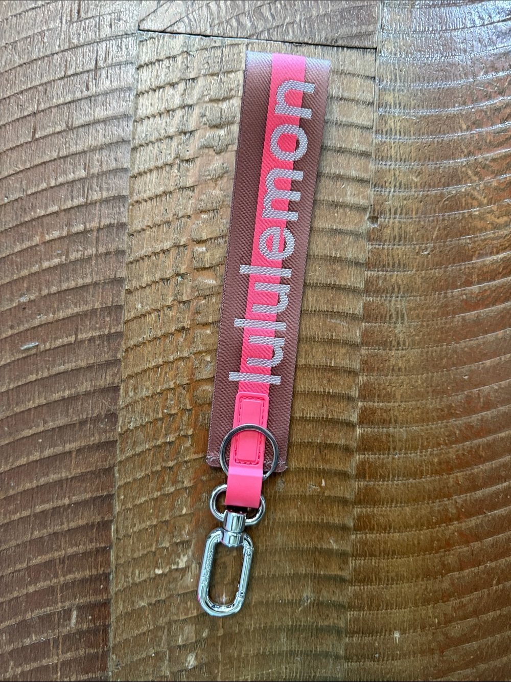 lululemon athletica Brown and Pink Key Wristlet Strap